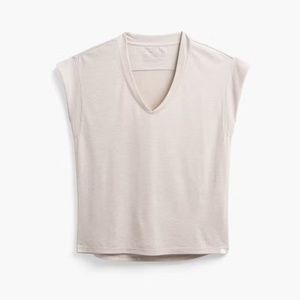 Women's Composite Merino V-Neck Tee Taupe Heather
